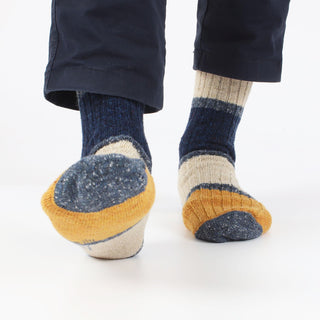 Men's Colour Block Donegal Wool Socks