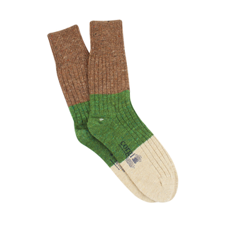 Men's Colour Block Donegal Wool Socks