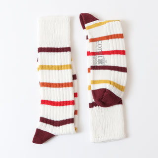 Men's Multi Striped Pure Cotton Boot Socks