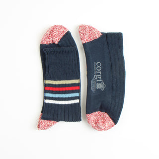 Men's Pure Cotton Stripe Quarter Socks