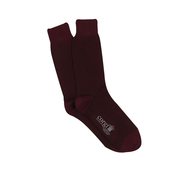 Men's Formal Shadow Rib Striped Cotton Socks