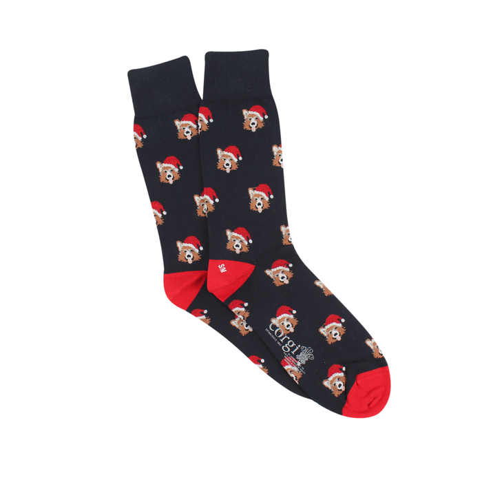 Men's Christmas Corgi Dog Cotton Socks