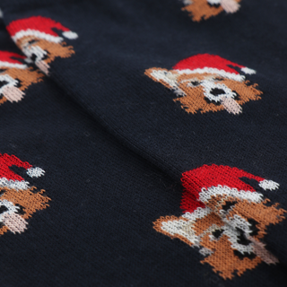 Men's Christmas Corgi Dog Cotton Socks