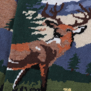 Men's Deer Scene Cotton Socks