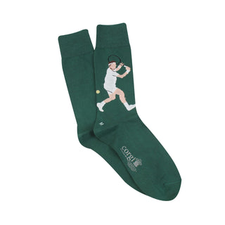 Men's Tennis Player Cotton Socks green