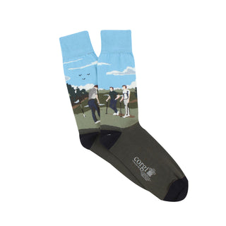 Men's Golf Scene Cotton Socks