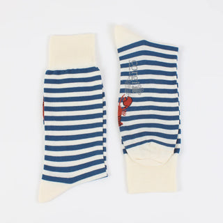 Men's Lobster Stripe Cotton Socks