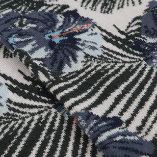 Men's Hibiscus Patterned Cotton Socks Detail