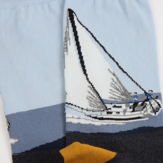 Men's Sail Boat Cotton Socks
