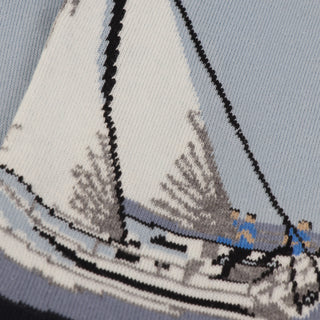 Men's Sailing Boat Scene Cotton Socks