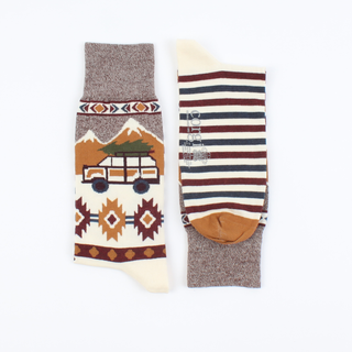 Men's Aztec Campervan Cotton Socks