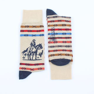 Men's Wild West Patterned Cotton Socks