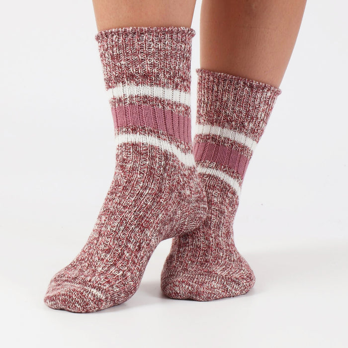 Women's Marl Sport Striped Pure Cotton Socks