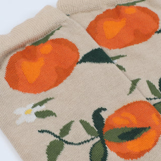 Women's Orange Blossom Cotton Socks detail