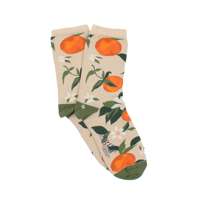 Women's Orange Blossom Cotton Socks