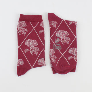 Women's Linear Hydrangea Cotton Socks