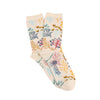 Pair of socks with coral reef design on a white background