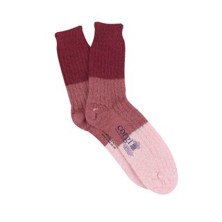 Women's Fluffy Mohair Colour Block Socks