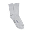 Pale grey ribbed sock with on a white background