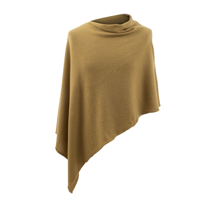 Olive poncho on a white background