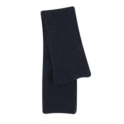 honeycomb textured scarf in navy
