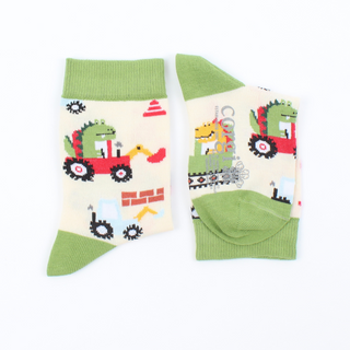 Kids Dino Digger Cotton Socks