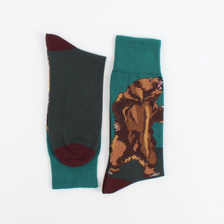 Men's Grizzly Bear Cotton Socks