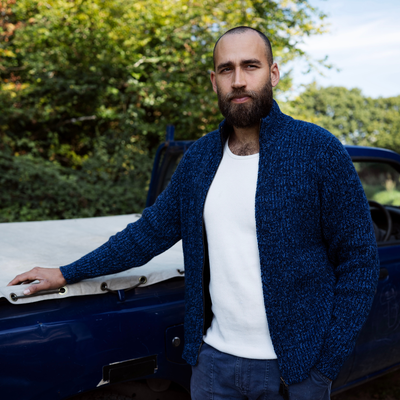 Men's Ribbed Zip Cardigan