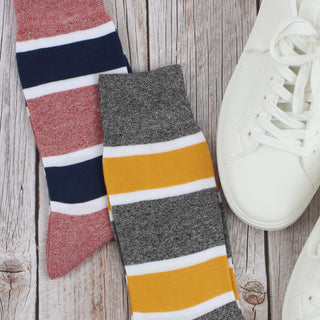 Men's Marl Stripe Cotton Socks