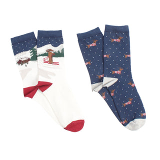 Women's 2-Pair Dachshund Gift Box