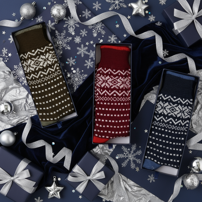 Men's Fair Isle Pure Cashmere Gift Box