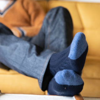 Men's Handmade Cashmere Fan Cable Sock