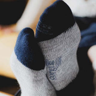 Men's Handmade Cable Cashmere & Cotton Socks