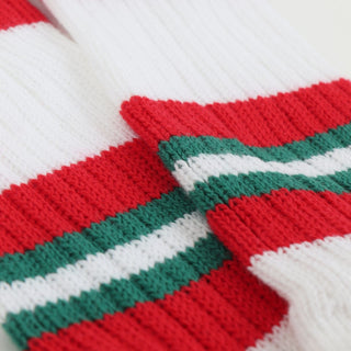 Red Wall Striped Pure Cotton Boot Socks