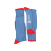 Men's Pure Cotton Contrast Trim Boot Socks DENIM
