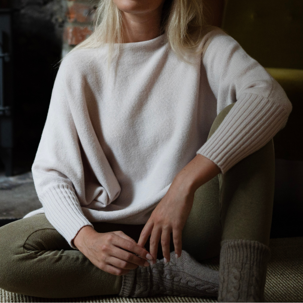 Women's Cashmere Draped Sweater