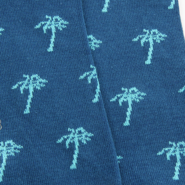 Men's Palm Trees Cotton Trainer Socks