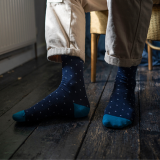 Men's Pin Dot Cashmere Socks