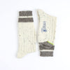 British wool socks side by side on a white background
