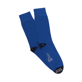 Royal blue and navy blue Contrast Heel & Toe Cotton Socks - Corgi Socks