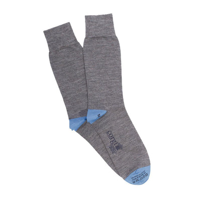 Contrast Heel & Toe Merino Wool Socks - Corgi Socks