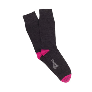 Contrast Heel & Toe Merino Wool Socks - Corgi Socks