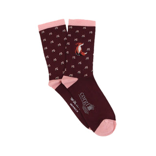 Fox in the Meadow Cotton Socks - Corgi Socks