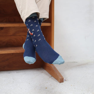Fox in the Meadow Cotton Socks - Corgi Socks