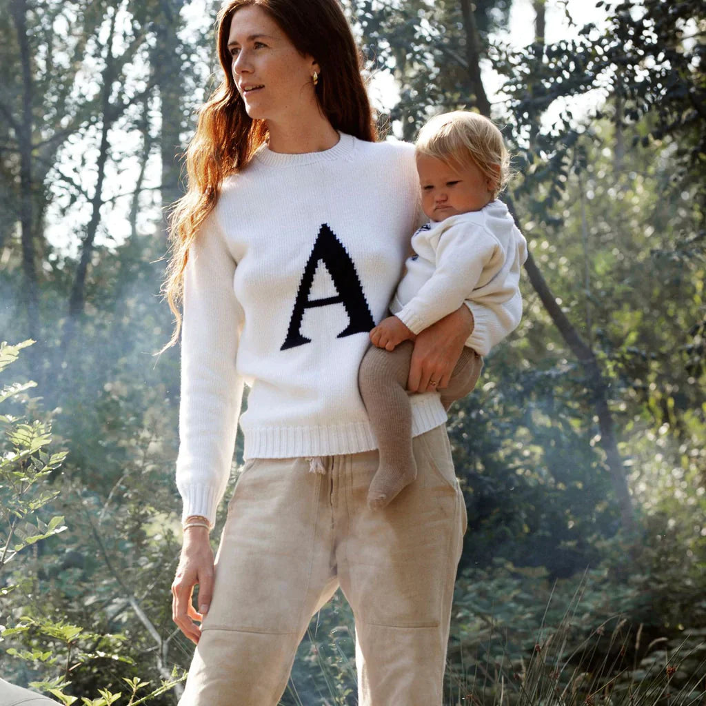 Knitted jumper 2025 with initial