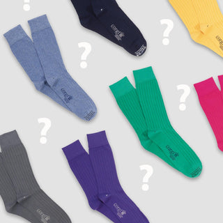 Men's Assorted 7-Pack of Plain Cotton Socks - Corgi Socks