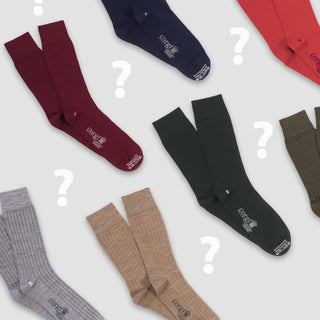 Men's Assorted 7-Pack of Plain Wool Socks - Corgi Socks