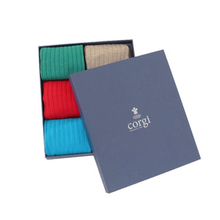 Men's Bright 6-Pair Cotton Gift Box - Corgi Socks