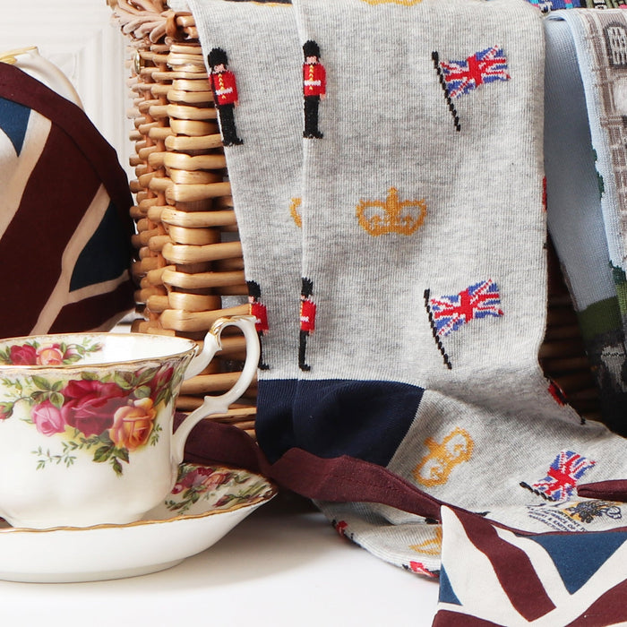 Men's Coronation Mini Icon Cotton Socks - Corgi Socks