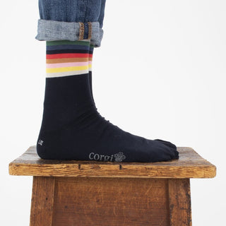 Men's Doctor Who Stripe Cotton Socks - Corgi Socks